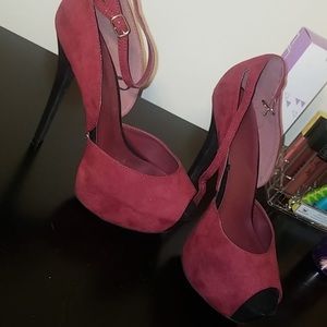 Burgundy heels